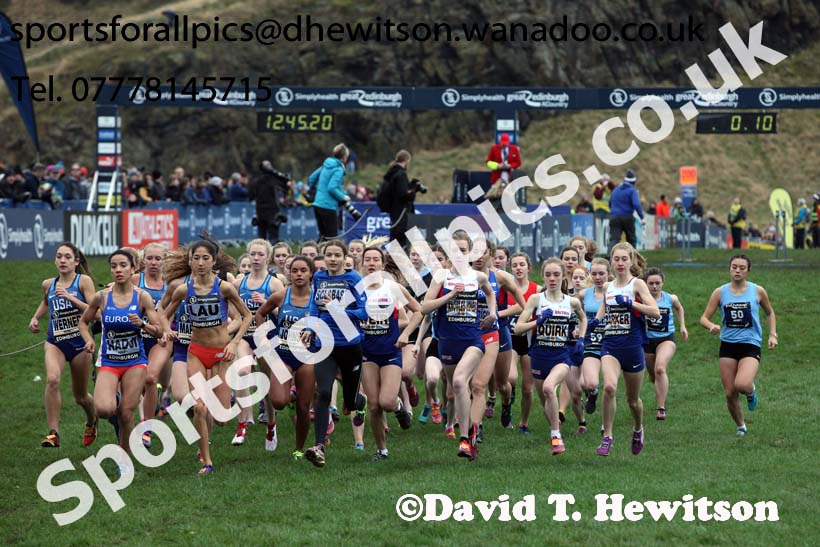 Junior womens Great Edinburgh Cross Country, 2017 Great Edinburgh Cross Country. Photo: David T. Hewitson/Sports for All PIcs